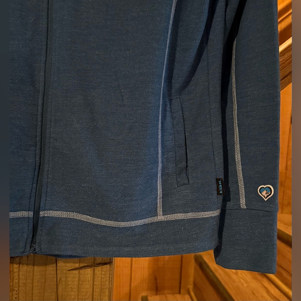 Kuhl Stargazer Moongazer Womens Small Blue Polyester Hooded Zip Up Jacket - Picture 3 of 7